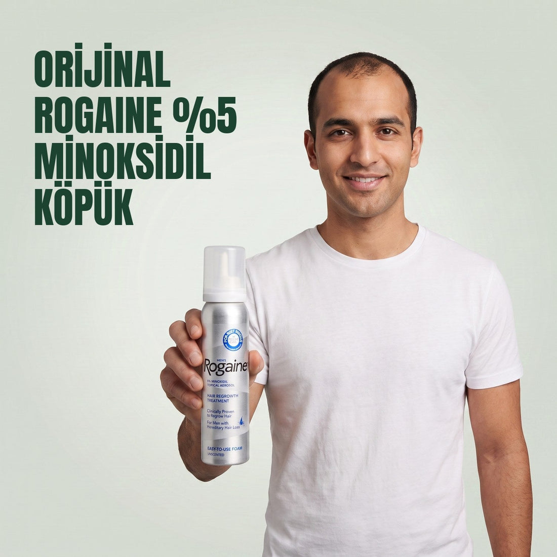 Erkekler için Rogaine Minoxidil Köpük %5 - 12 aylık kullanım, 12 x 60 g köpük kutusu