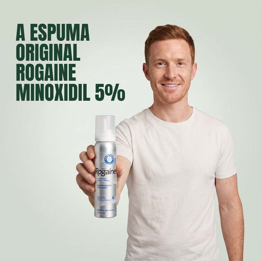Espuma de Minoxidil Rogaine 5% para Homens - Suprimento para 12 Meses