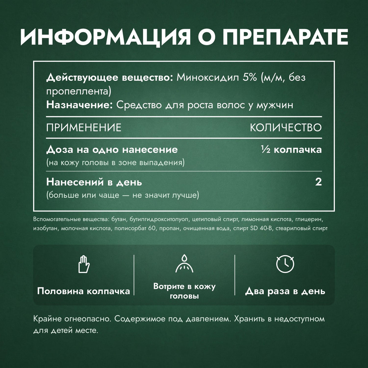 Информация о препарате: Men's Rogaine, пена миноксидил 5%