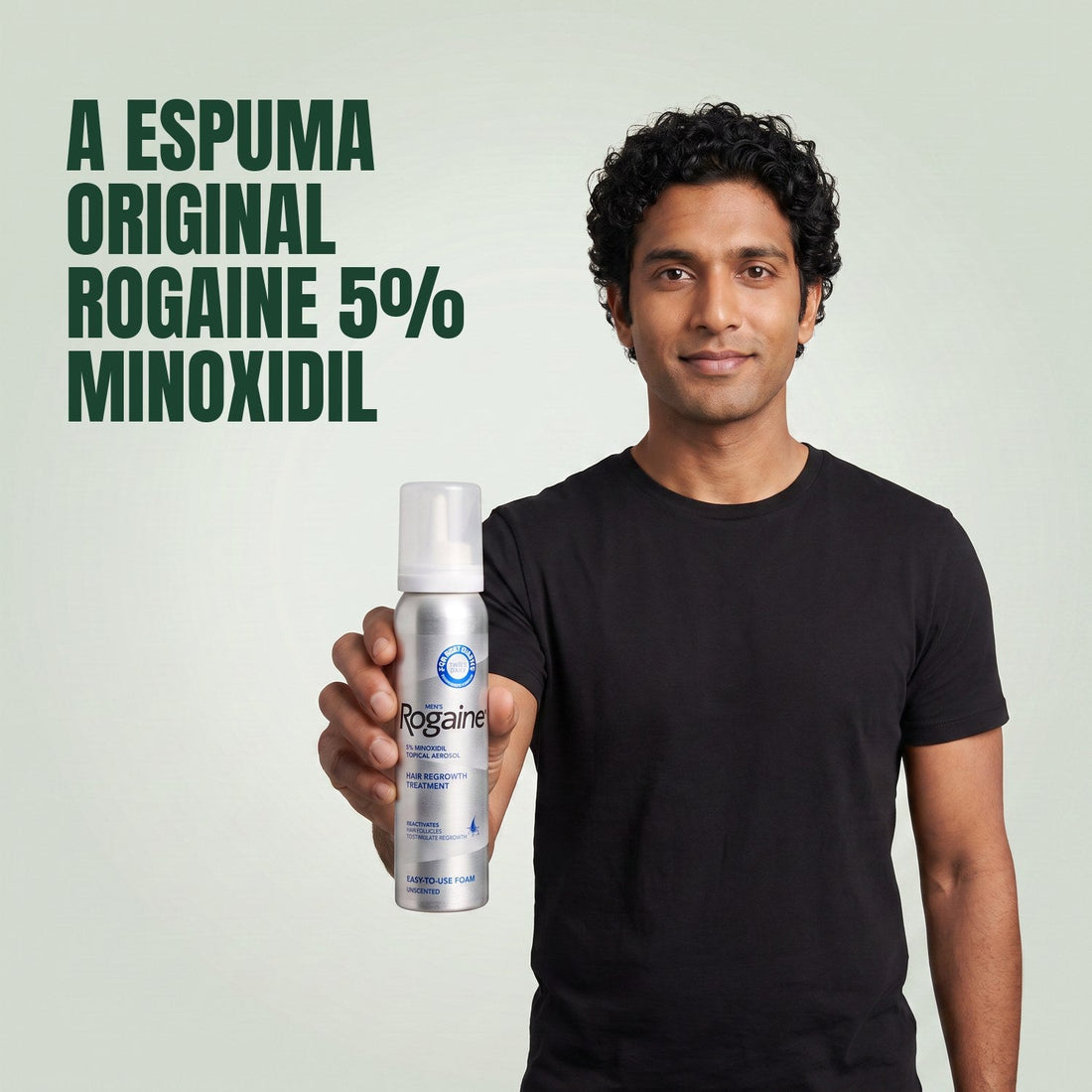 Espuma Rogaine Minoxidil 5% para Homem - fornecimento para 6 meses, 6 latas de espuma de 60 g