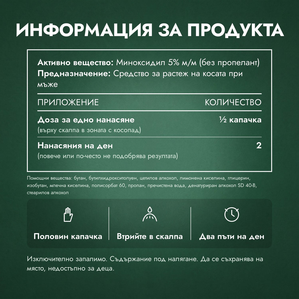 Информация за продукта: Rogaine за мъже, пяна с 5% миноксидил