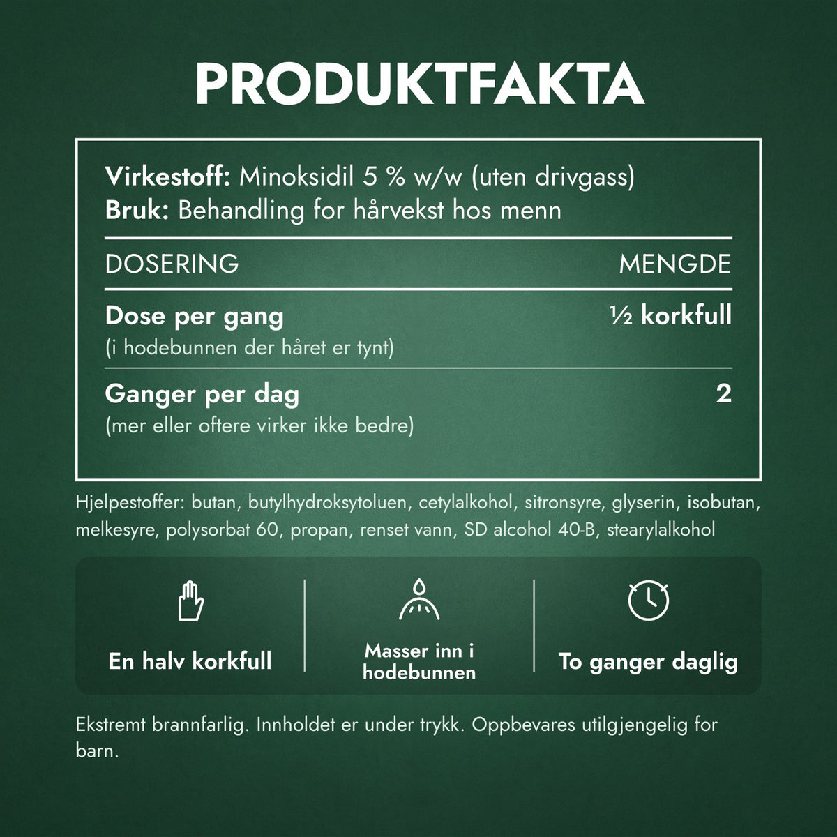 Produktfakta: Men's Rogaine 5 % minoksidilskum