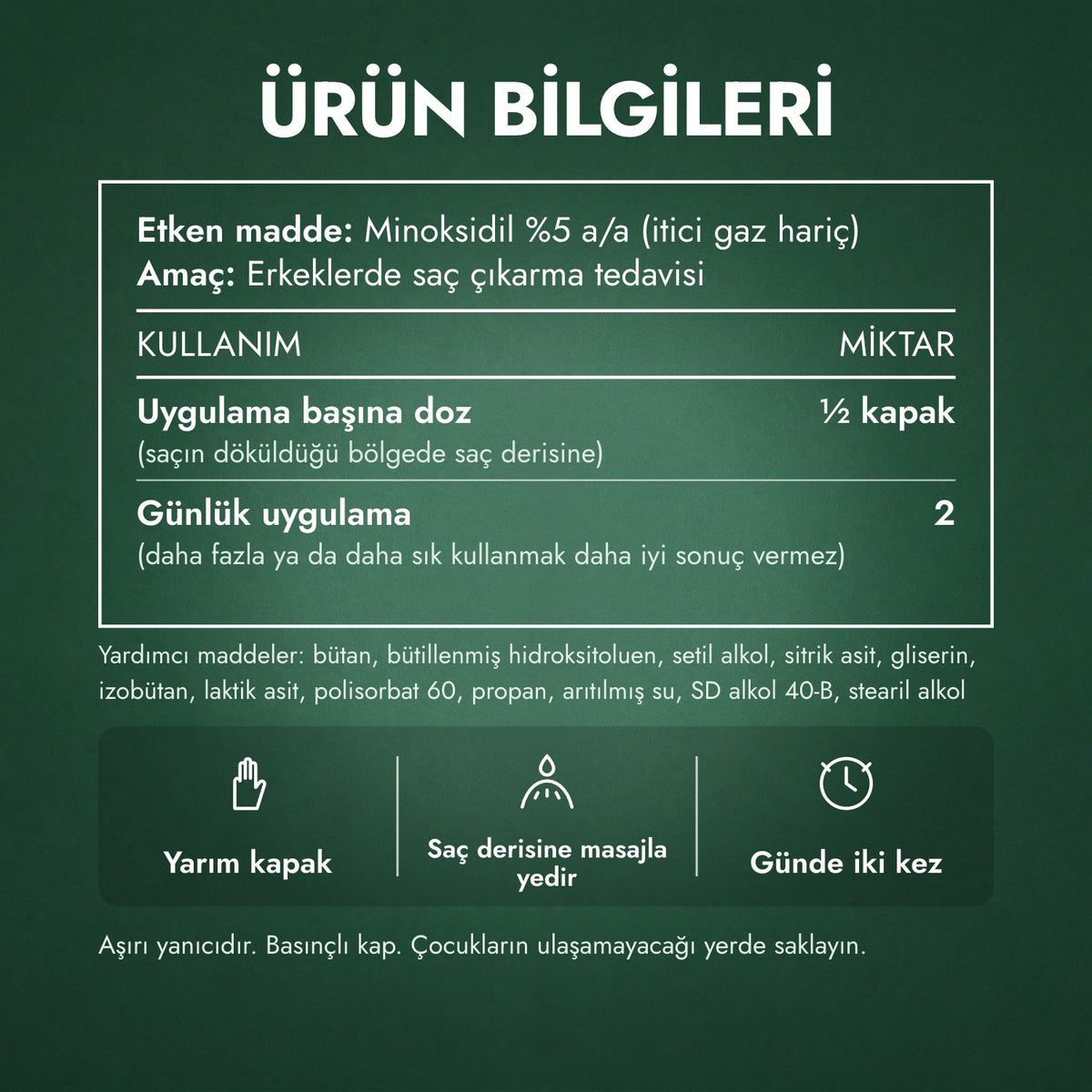 Ürün bilgileri: Men's Rogaine %5 Minoksidil Köpük