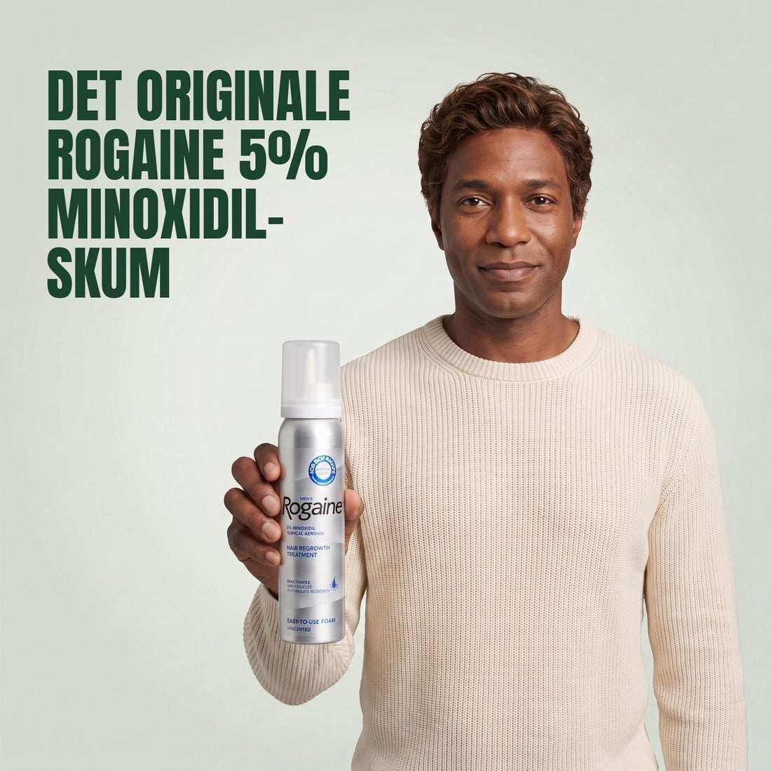 Rogaine Minoxidil skum 5% til mænd - 9 måneders forbrug, 9 x 60 g skumdåser