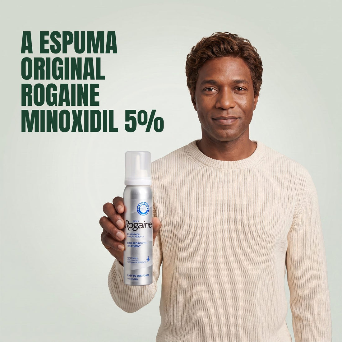 Rogaine Minoxidil Espuma 5% para Homens - suprimento para 9 meses, 9 latas de espuma de 60 g