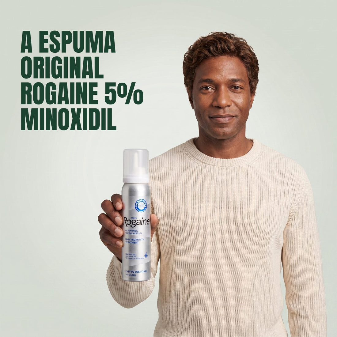 Espuma Rogaine Minoxidil 5% para Homem - fornecimento para 9 meses, 9 latas de espuma de 60 g