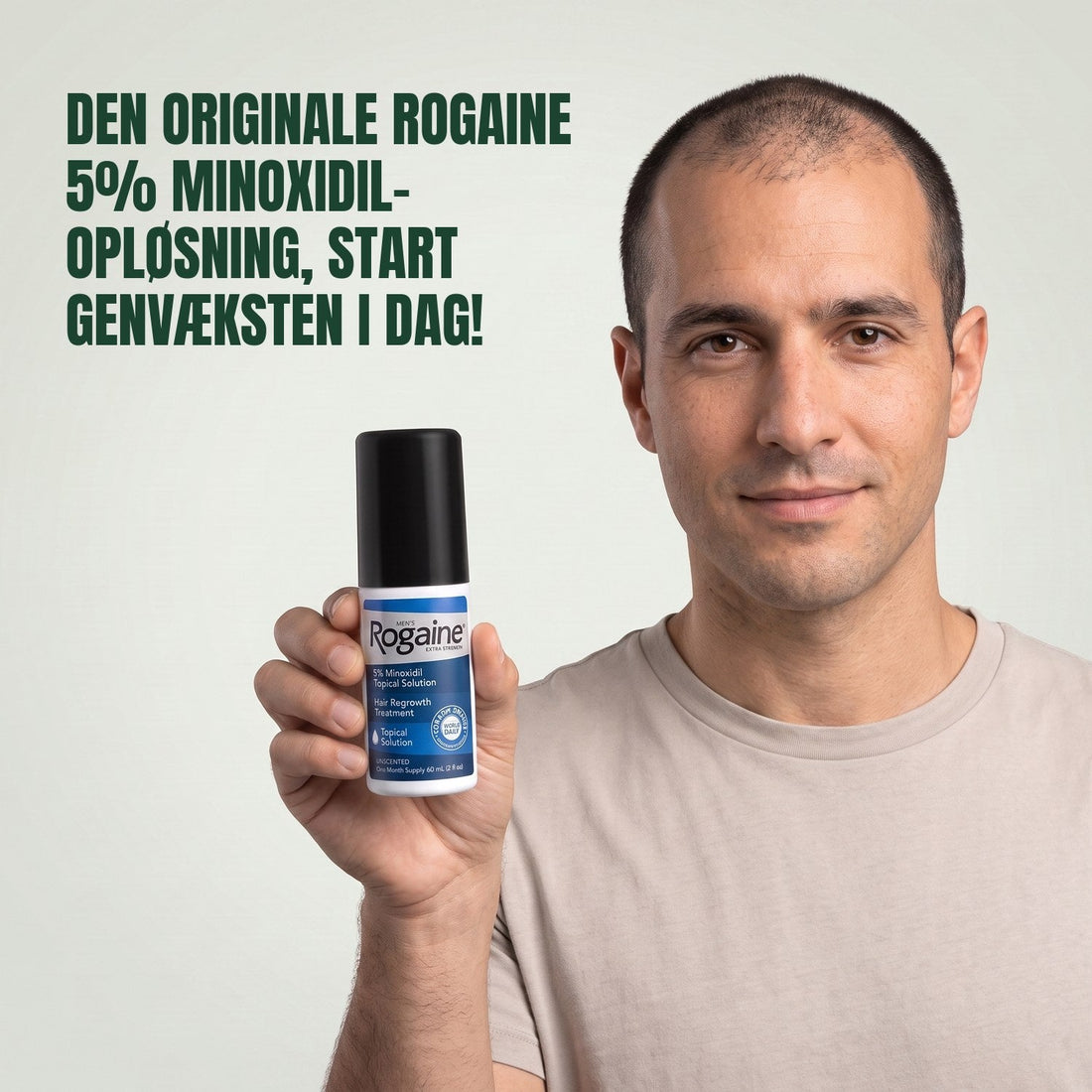 Rogaine Minoxidil opløsning 5% til mænd - 12 måneders forbrug, 12 x 60 ml flasker