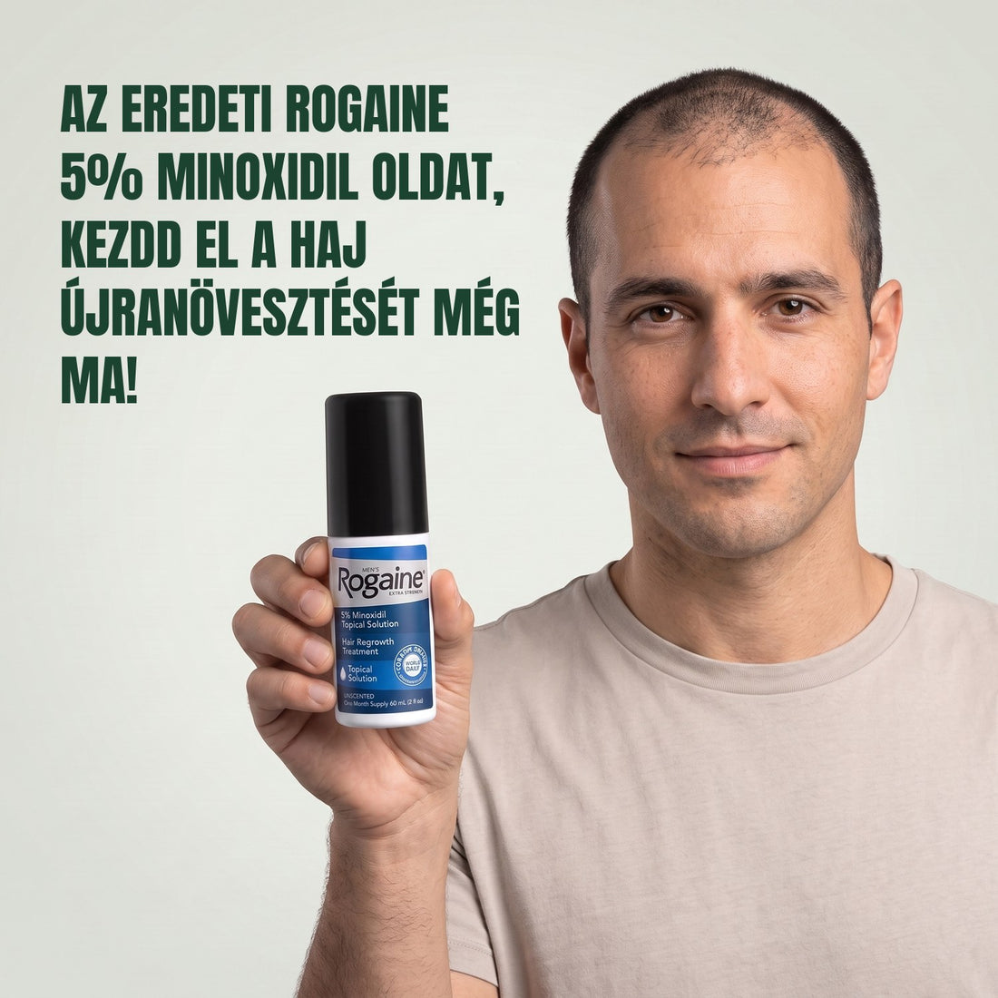 Rogaine Minoxidil oldat 5% férfiaknak - 12 havi adag, 12 x 60 ml-es flakon