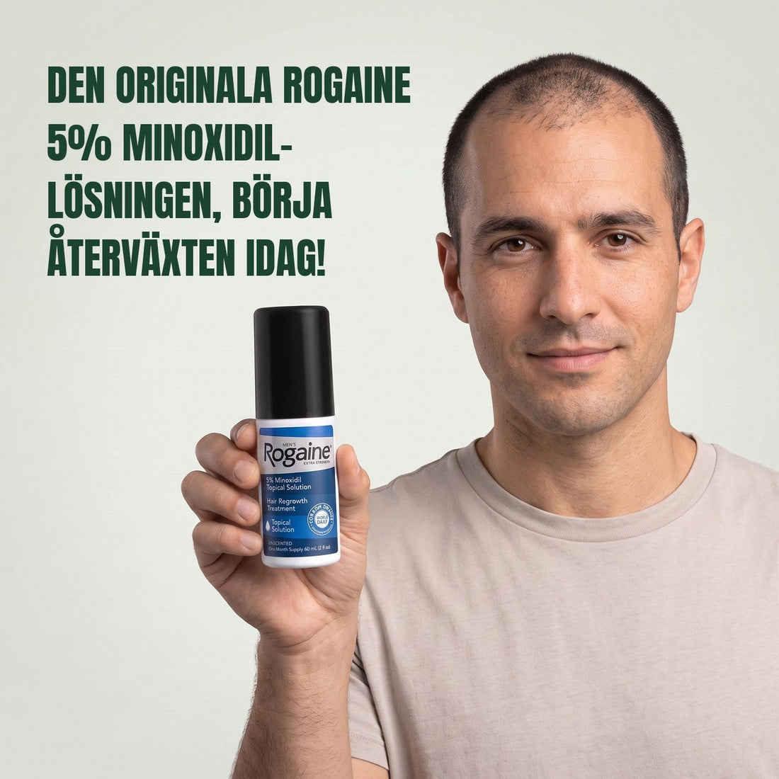 Rogaine Minoxidil Lösning 5% för män – 12 månaders förbrukning, 12 x 60 ml flaskor