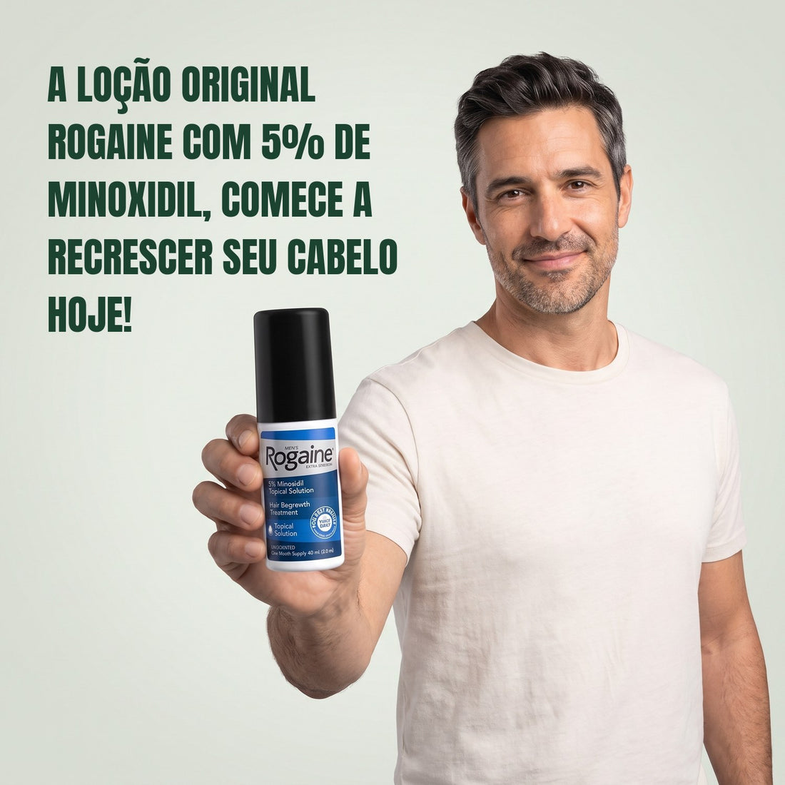 Rogaine Minoxidil Loção 5% para Homens - suprimento para 3 meses