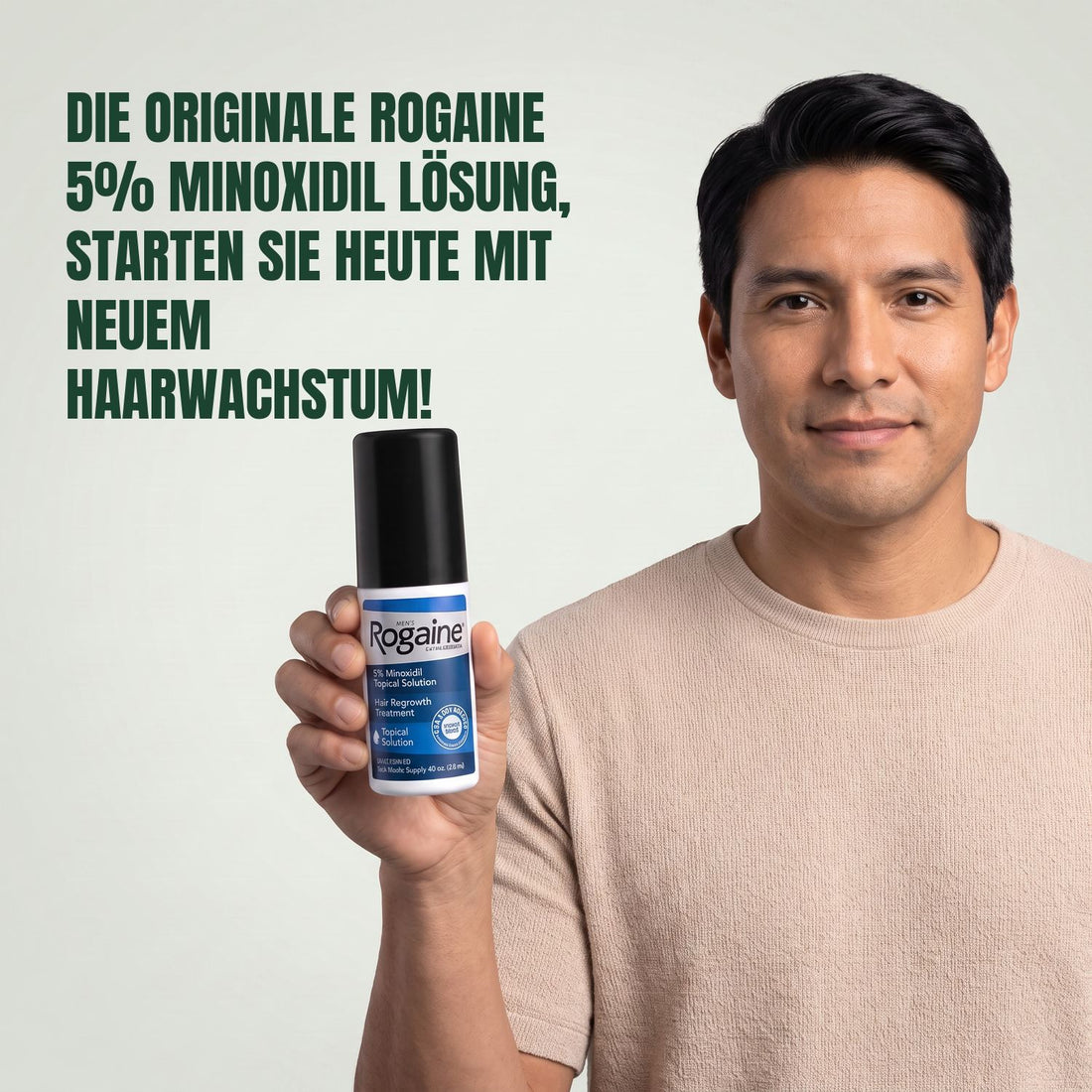 Rogaine Minoxidil Lösung 5% für Männer - Monatsvorrat für 6 Monate, 6 x 60 ml Flaschen