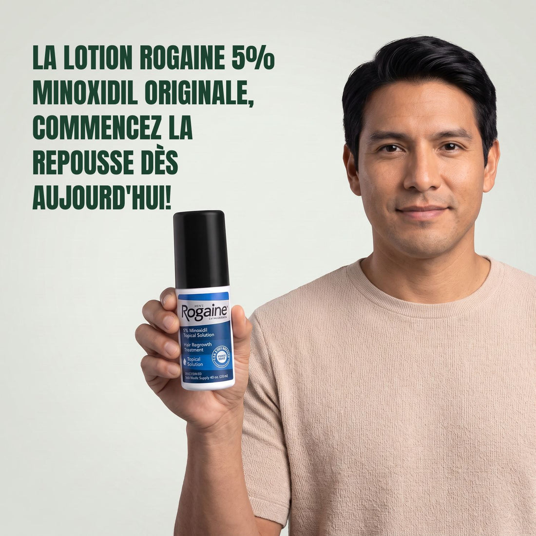 Lotion Minoxidil Rogaine 5% pour Homme - réserve de 6 mois, 6 flacons x 60 ml