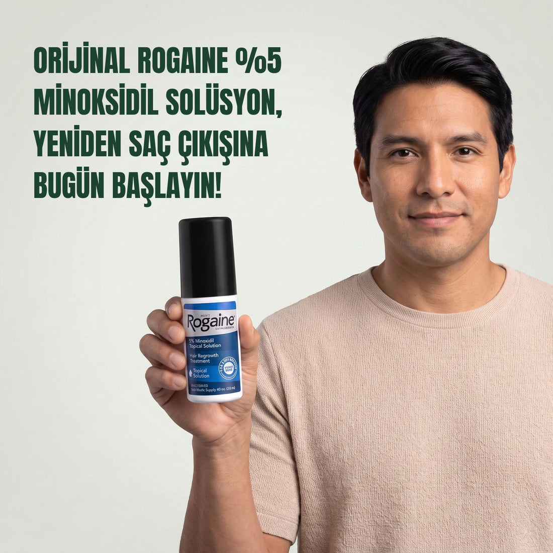 Erkekler için Rogaine Minoxidil Solüsyon %5 - 6 aylık kullanım, 6 x 60 ml şişe