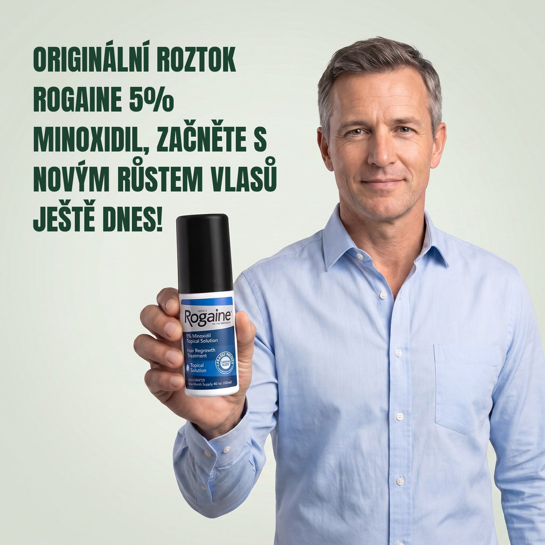 Rogaine Minoxidil roztok 5% pro muže - zásoba na 9 měsíců, 9 x 60 ml lahvičky