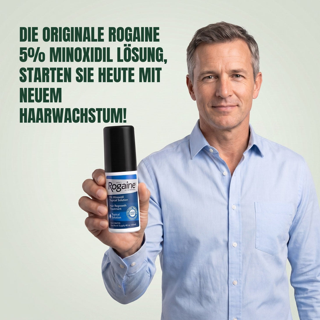 Rogaine Minoxidil Lösung 5% für Männer - Monatsvorrat für 9 Monate, 9 x 60 ml Flaschen
