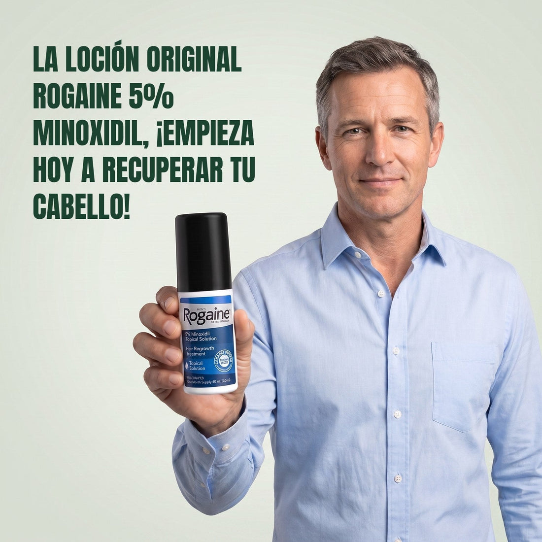 Rogaine Minoxidil Loción 5% para Hombres - suministro para 9 meses, 9 botellas de 60 ml