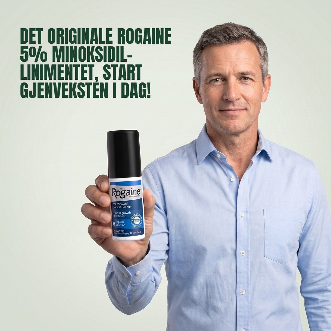 Rogaine Minoxidil Liniment 5% for menn - 9 måneders forbruk, 9 x 60 ml flasker