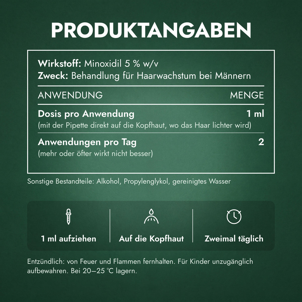 Produktangaben: Rogaine Männer Extra Stark 5 %