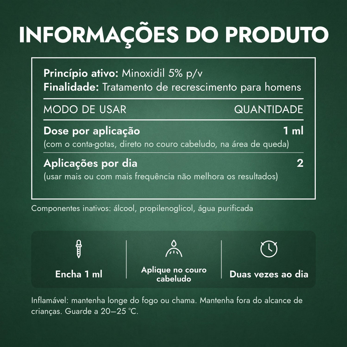 Informações do produto: Men's Rogaine Extra Forte 5%
