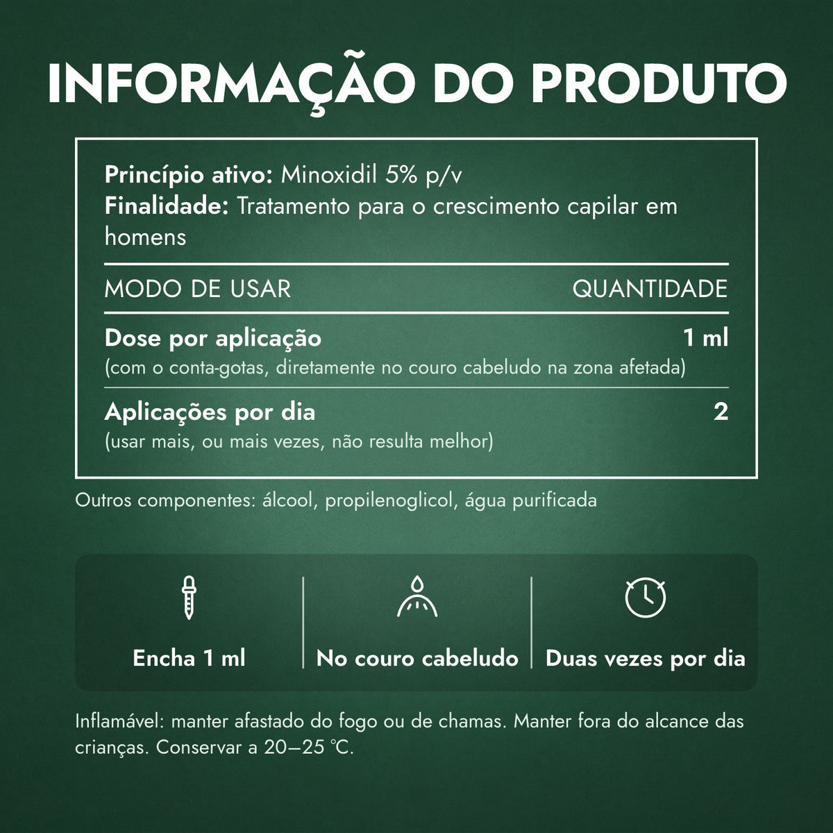 Informação do produto: Rogaine Homem Extra Forte 5%