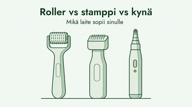 Dermaroller vai dermastamppi vai dermakynä