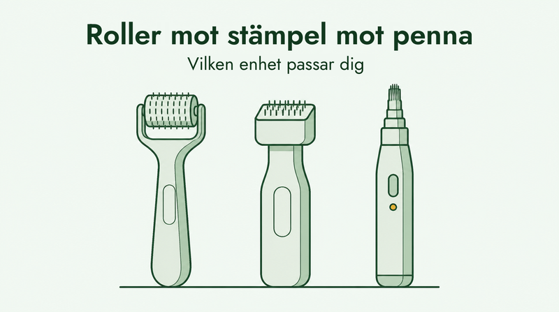 Dermaroller jämfört med dermastämpel och dermapenna