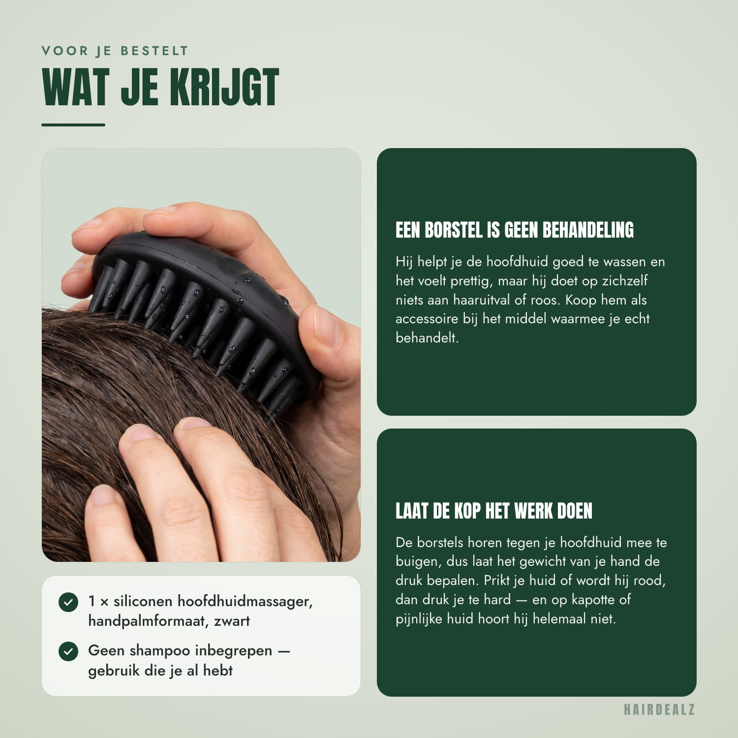 Voor je bestelt — Wat je krijgt