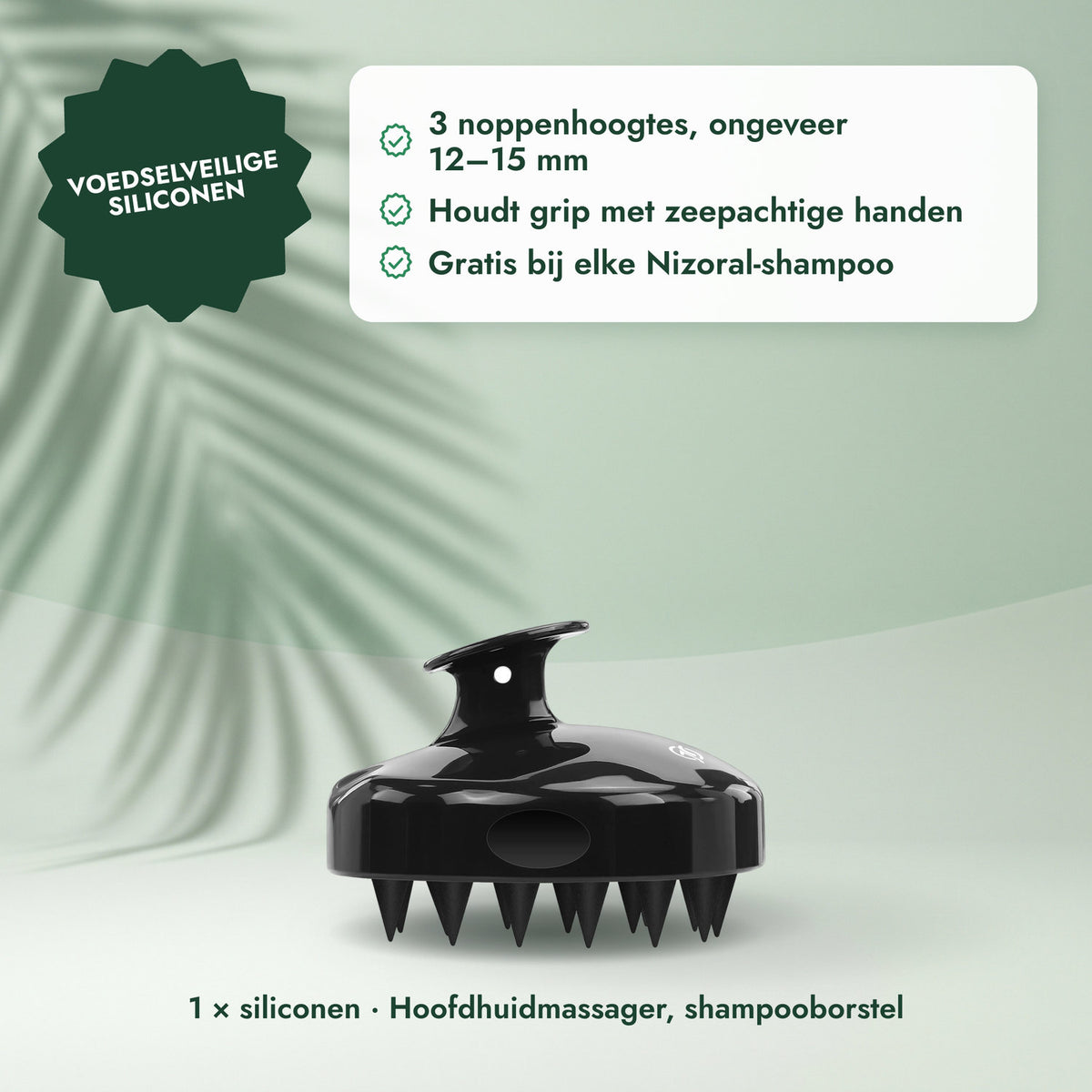 1 × siliconen · Hoofdhuidmassager, shampooborstel: Voedselveilige siliconen