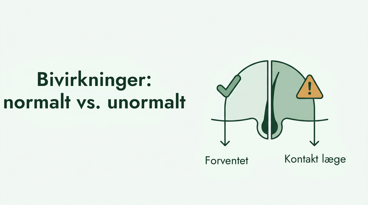 Bivirkninger ved minoxidil: hvad er normalt, og hvad er det ikke