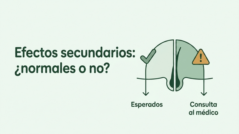 Efectos secundarios del minoxidil: qué es normal y qué no