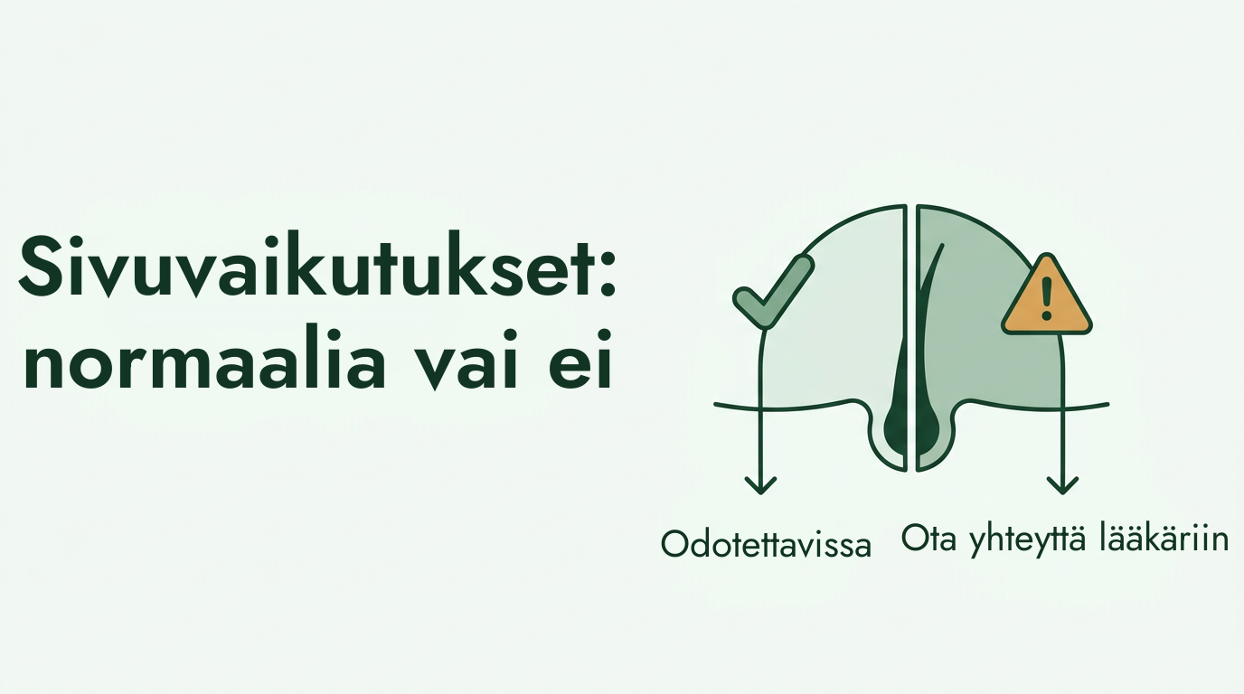 Minoksidiilin sivuvaikutukset: mikä on normaalia ja mikä ei
