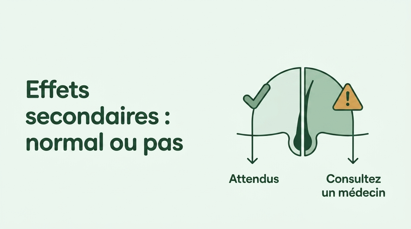 Effets secondaires du minoxidil : ce qui est normal et ce qui ne l'est pas