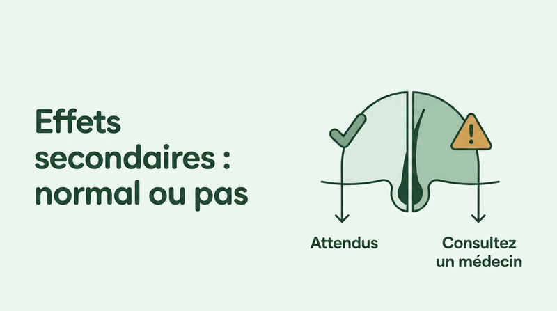 Effets secondaires du minoxidil : ce qui est normal et ce qui ne l'est pas