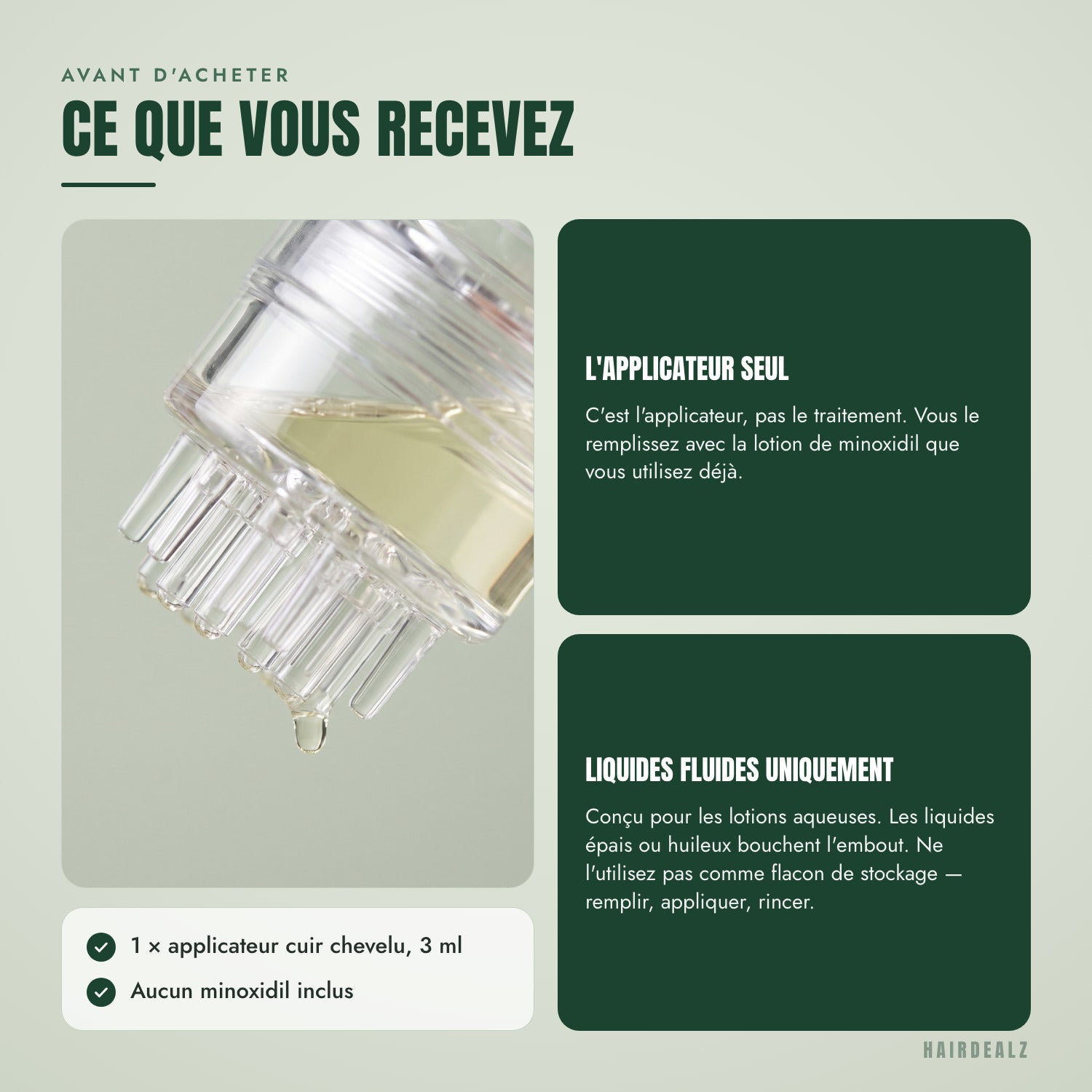 Avant d'acheter — Ce que vous recevez