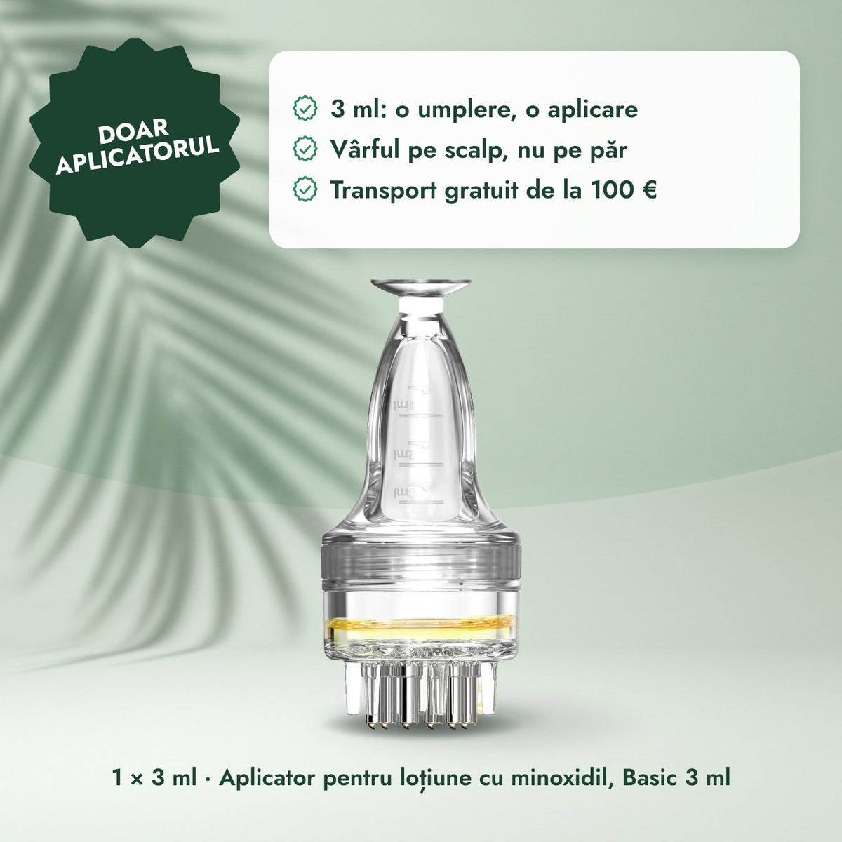 1 × 3 ml · Aplicator pentru loțiune cu minoxidil, Basic 3 ml: Doar aplicatorul