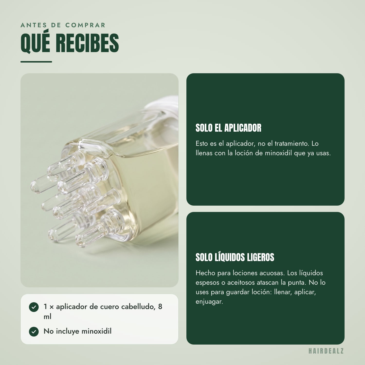Antes de comprar — Qué recibes