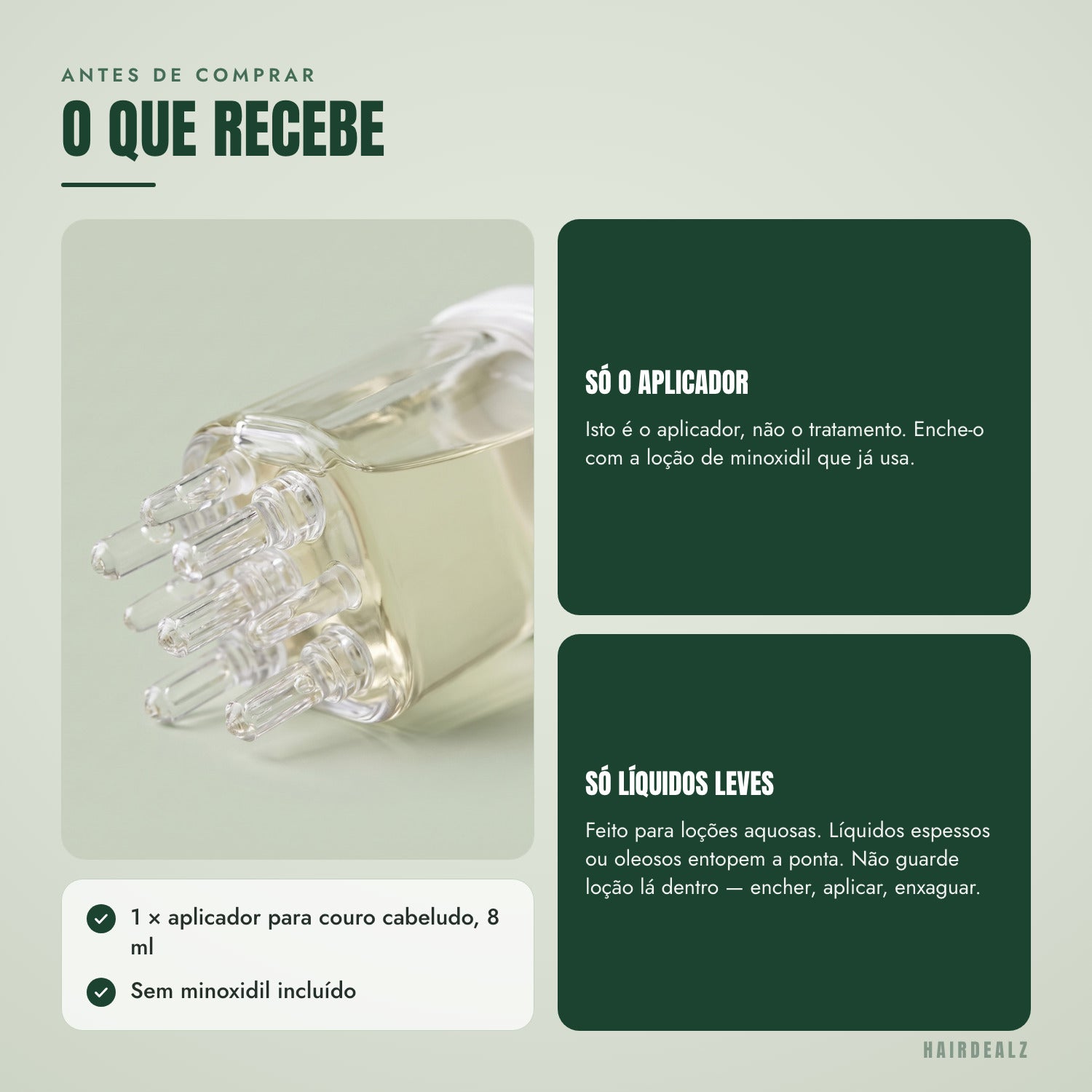 Antes de comprar — O que recebe