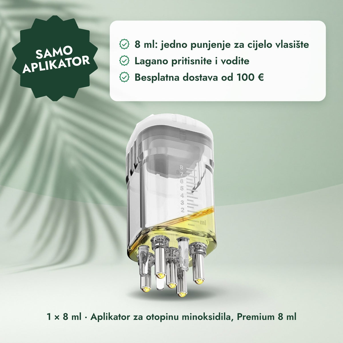 1 × 8 ml · Aplikator za otopinu minoksidila, Premium 8 ml: Samo aplikator