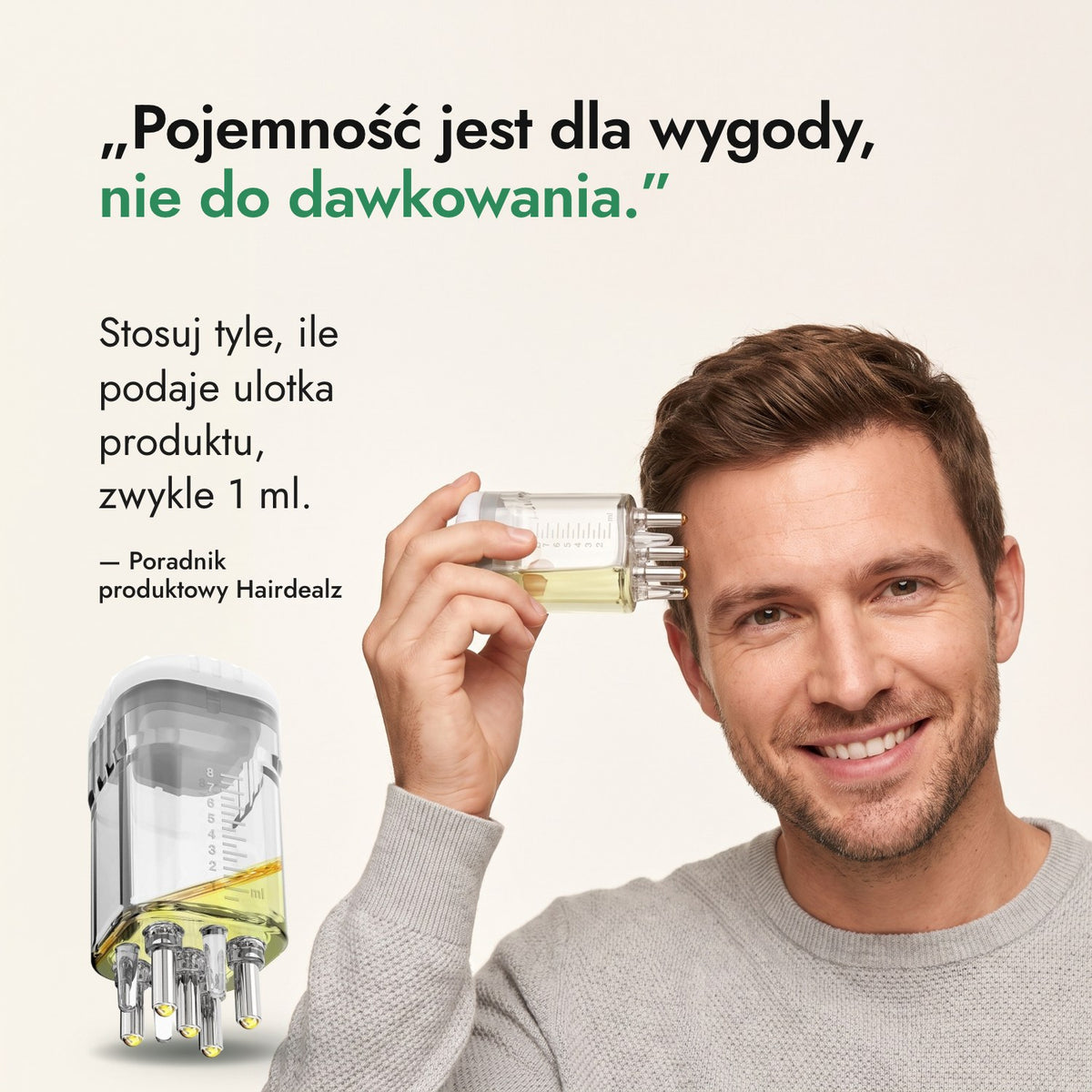 Pojemność jest dla wygody, nie do dawkowania. — Poradnik produktowy Hairdealz