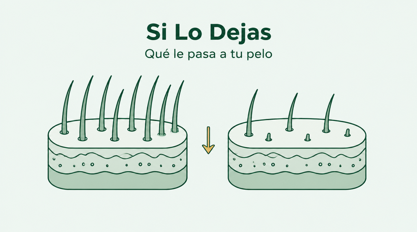 Qué ocurre cuando dejas de usar minoxidil
