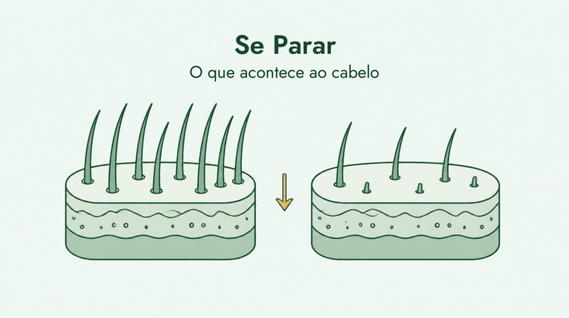 O que acontece quando se para de usar minoxidil