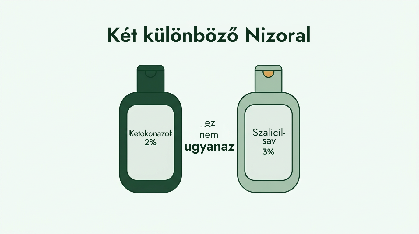 A Nizoral korpásodás elleni és a Nizoral pikkelysömör elleni terméke nem ugyanaz