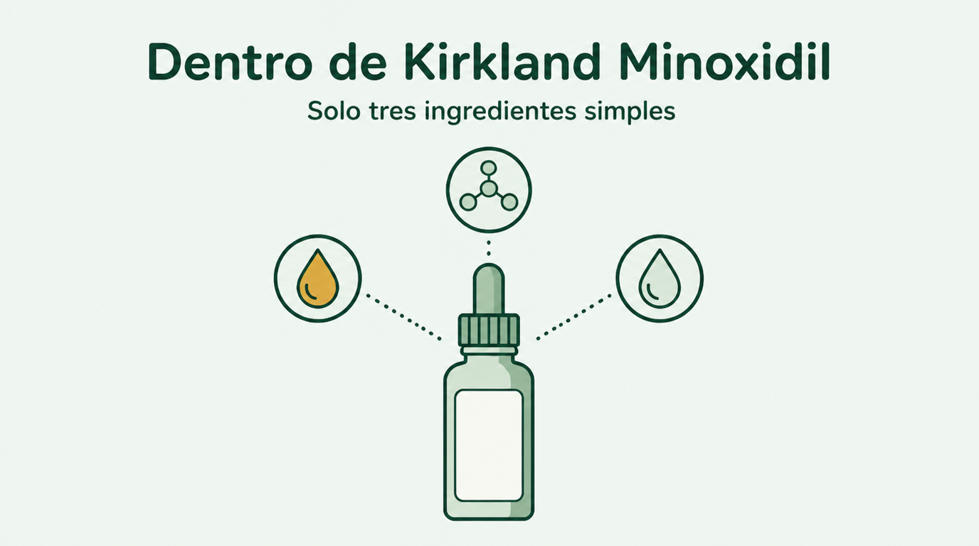 Qué contiene realmente el minoxidil Kirkland
