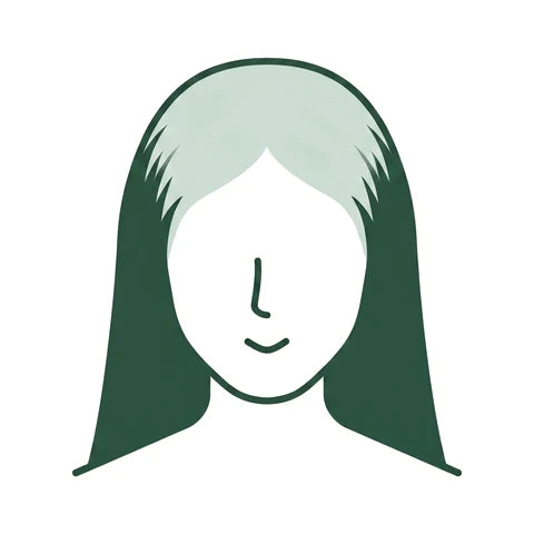 Illustration de cheveux qui s'affinent uniformément sur tout le cuir chevelu